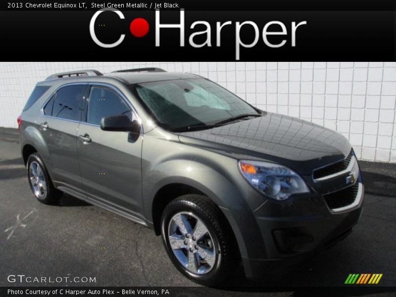 Steel Green Metallic / Jet Black 2013 Chevrolet Equinox LT