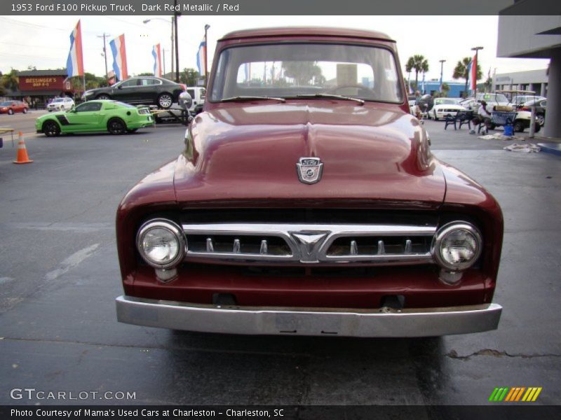 Dark Red Metallic / Red 1953 Ford F100 Pickup Truck