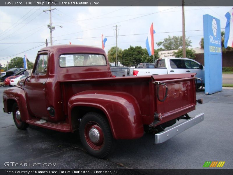 Dark Red Metallic / Red 1953 Ford F100 Pickup Truck