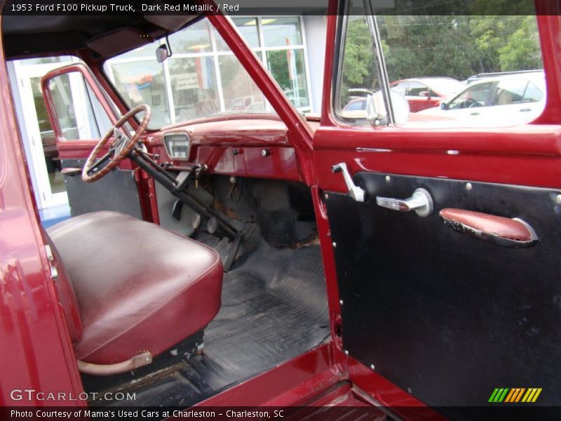 Dark Red Metallic / Red 1953 Ford F100 Pickup Truck