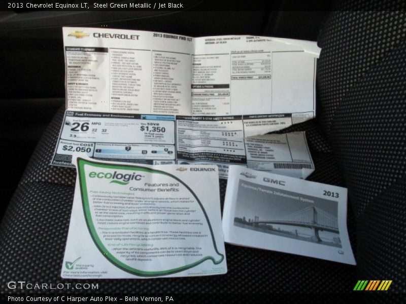 Steel Green Metallic / Jet Black 2013 Chevrolet Equinox LT