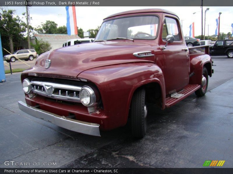 Front 3/4 View of 1953 F100 Pickup Truck