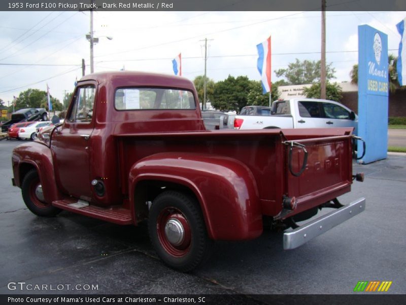 Dark Red Metallic / Red 1953 Ford F100 Pickup Truck
