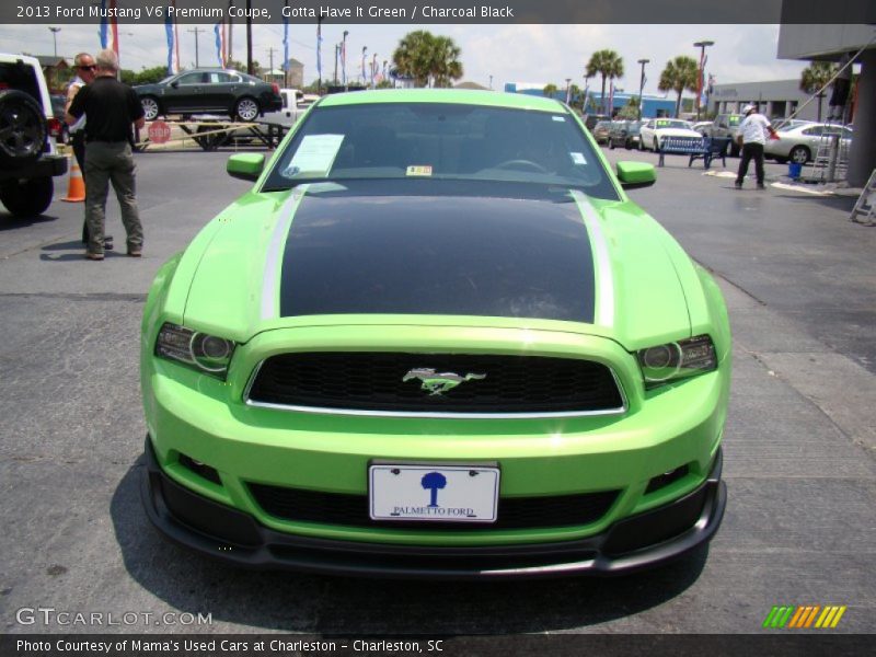 Gotta Have It Green / Charcoal Black 2013 Ford Mustang V6 Premium Coupe