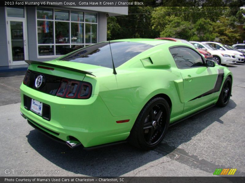 Gotta Have It Green / Charcoal Black 2013 Ford Mustang V6 Premium Coupe