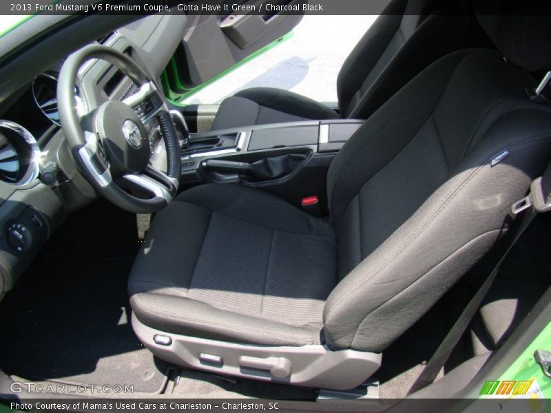 Gotta Have It Green / Charcoal Black 2013 Ford Mustang V6 Premium Coupe