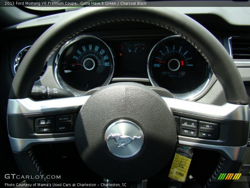 Gotta Have It Green / Charcoal Black 2013 Ford Mustang V6 Premium Coupe