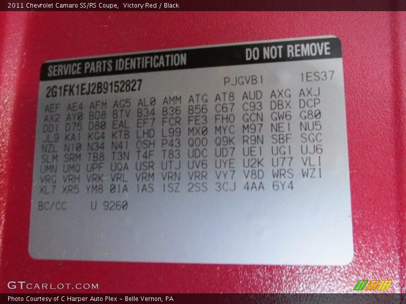Victory Red / Black 2011 Chevrolet Camaro SS/RS Coupe