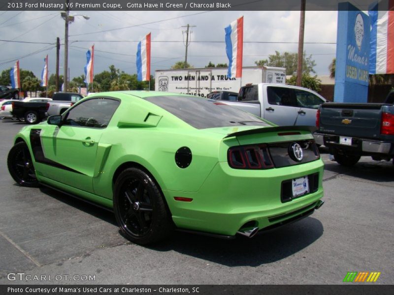 Gotta Have It Green / Charcoal Black 2013 Ford Mustang V6 Premium Coupe