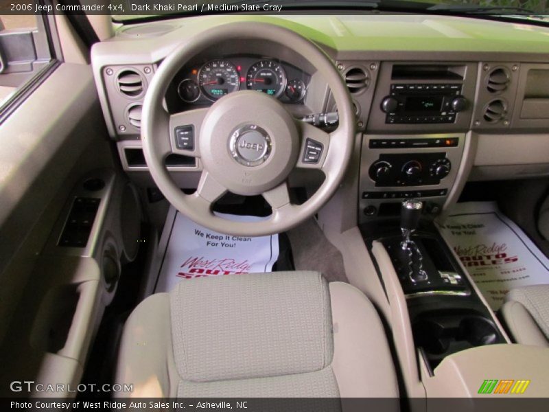 Dark Khaki Pearl / Medium Slate Gray 2006 Jeep Commander 4x4