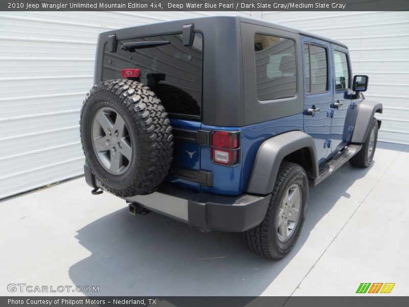 Deep Water Blue Pearl / Dark Slate Gray/Medium Slate Gray 2010 Jeep Wrangler Unlimited Mountain Edition 4x4