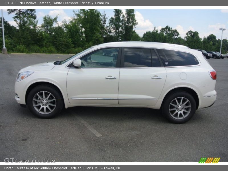 White Diamond Tricoat / Titanium 2014 Buick Enclave Leather
