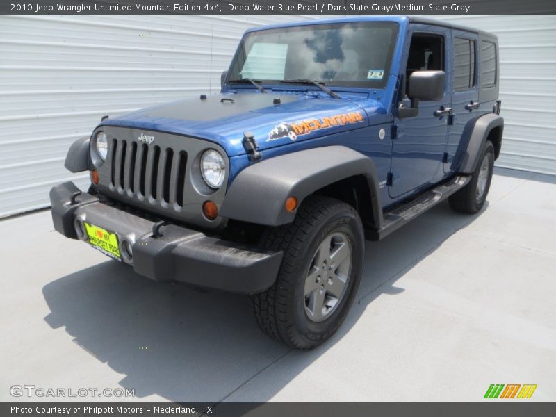 Deep Water Blue Pearl / Dark Slate Gray/Medium Slate Gray 2010 Jeep Wrangler Unlimited Mountain Edition 4x4