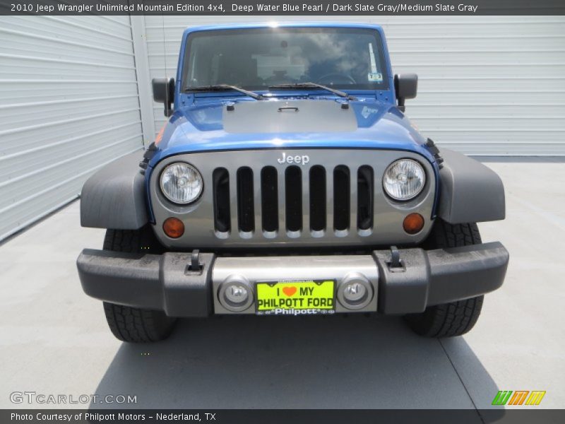 Deep Water Blue Pearl / Dark Slate Gray/Medium Slate Gray 2010 Jeep Wrangler Unlimited Mountain Edition 4x4