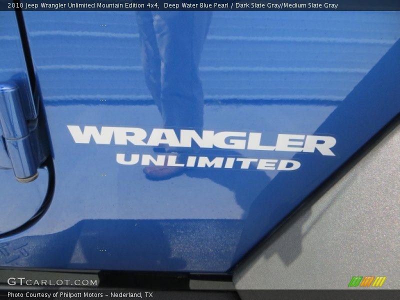 Deep Water Blue Pearl / Dark Slate Gray/Medium Slate Gray 2010 Jeep Wrangler Unlimited Mountain Edition 4x4