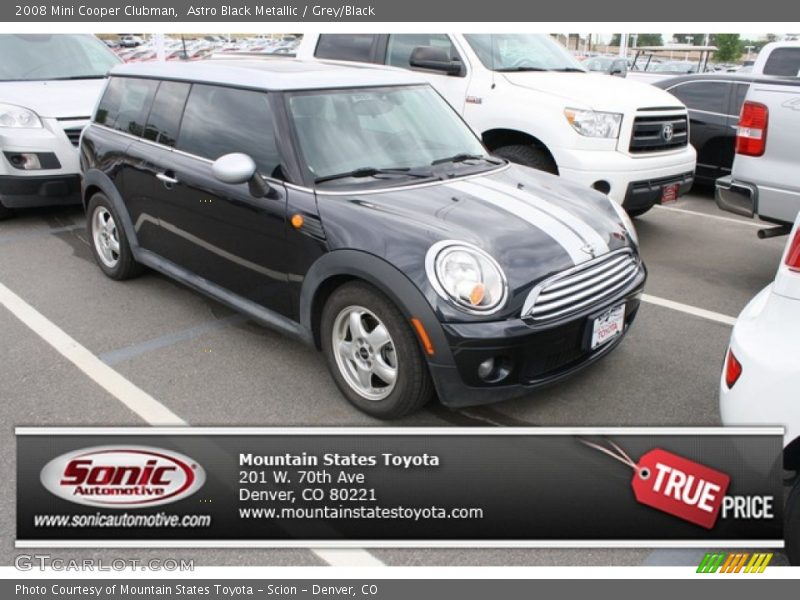 Astro Black Metallic / Grey/Black 2008 Mini Cooper Clubman