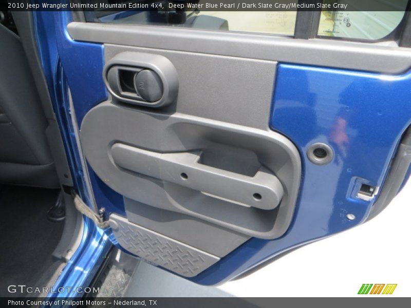 Deep Water Blue Pearl / Dark Slate Gray/Medium Slate Gray 2010 Jeep Wrangler Unlimited Mountain Edition 4x4