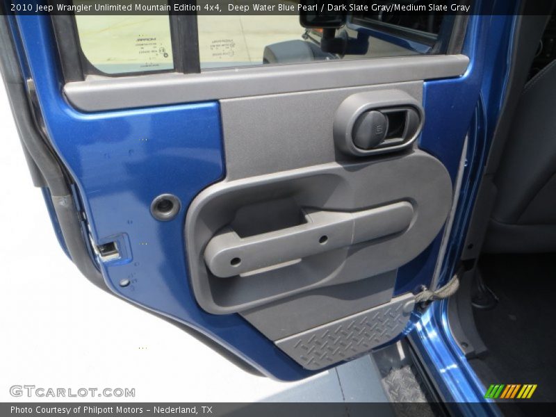 Deep Water Blue Pearl / Dark Slate Gray/Medium Slate Gray 2010 Jeep Wrangler Unlimited Mountain Edition 4x4