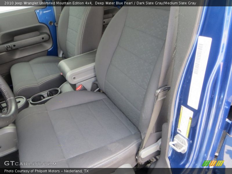 Deep Water Blue Pearl / Dark Slate Gray/Medium Slate Gray 2010 Jeep Wrangler Unlimited Mountain Edition 4x4