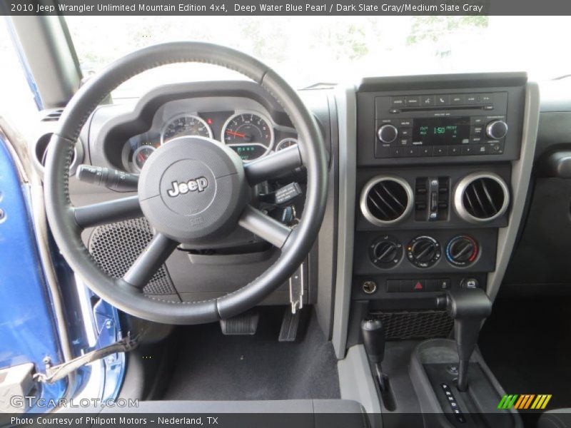 Deep Water Blue Pearl / Dark Slate Gray/Medium Slate Gray 2010 Jeep Wrangler Unlimited Mountain Edition 4x4