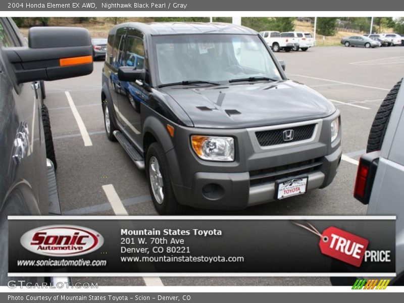 Nighthawk Black Pearl / Gray 2004 Honda Element EX AWD