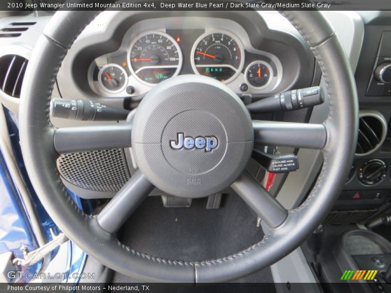 Deep Water Blue Pearl / Dark Slate Gray/Medium Slate Gray 2010 Jeep Wrangler Unlimited Mountain Edition 4x4