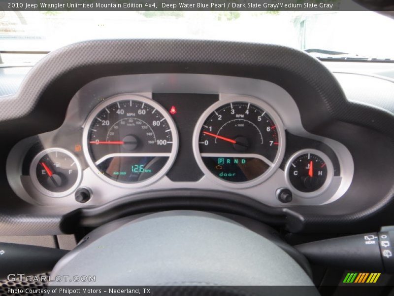 Deep Water Blue Pearl / Dark Slate Gray/Medium Slate Gray 2010 Jeep Wrangler Unlimited Mountain Edition 4x4