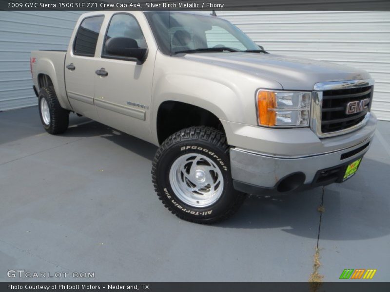 Silver Birch Metallic / Ebony 2009 GMC Sierra 1500 SLE Z71 Crew Cab 4x4