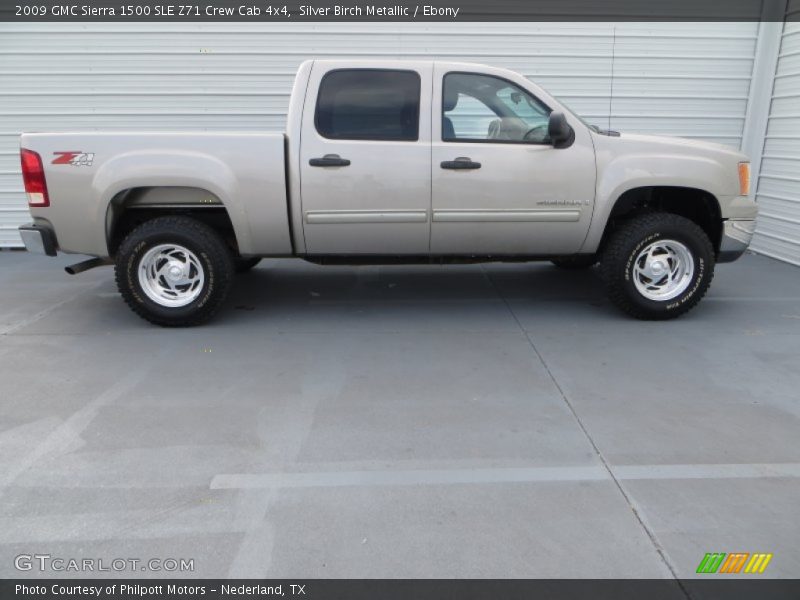 Silver Birch Metallic / Ebony 2009 GMC Sierra 1500 SLE Z71 Crew Cab 4x4