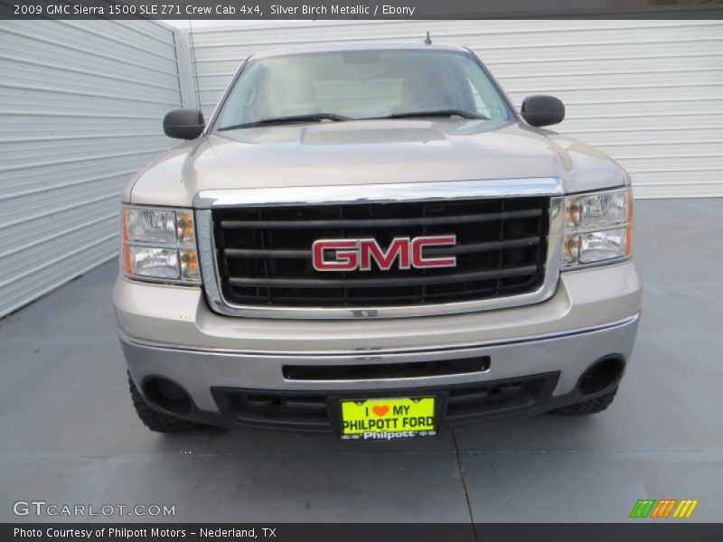 Silver Birch Metallic / Ebony 2009 GMC Sierra 1500 SLE Z71 Crew Cab 4x4