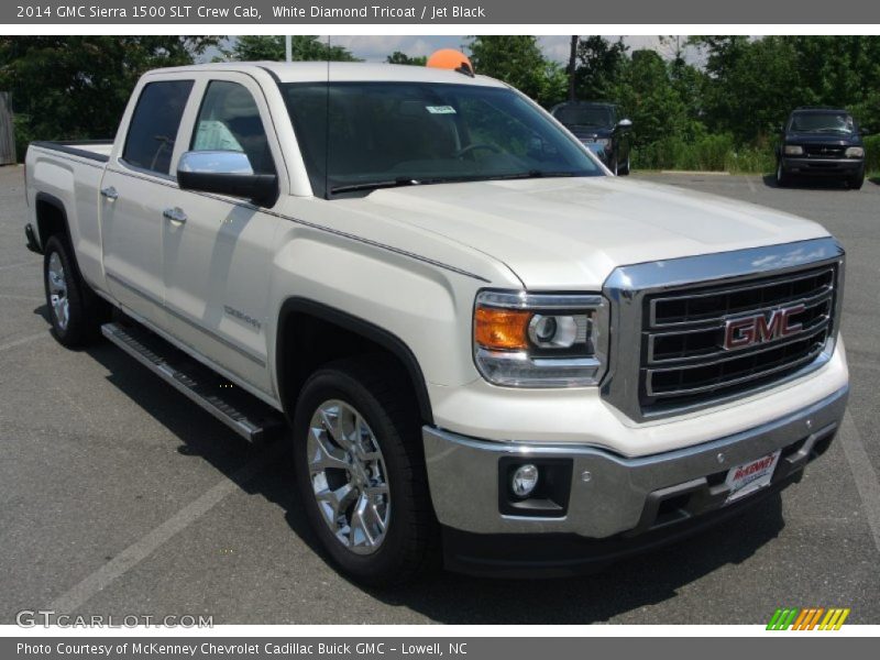 White Diamond Tricoat / Jet Black 2014 GMC Sierra 1500 SLT Crew Cab