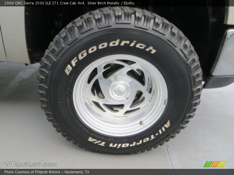 Silver Birch Metallic / Ebony 2009 GMC Sierra 1500 SLE Z71 Crew Cab 4x4