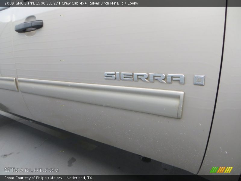 Silver Birch Metallic / Ebony 2009 GMC Sierra 1500 SLE Z71 Crew Cab 4x4