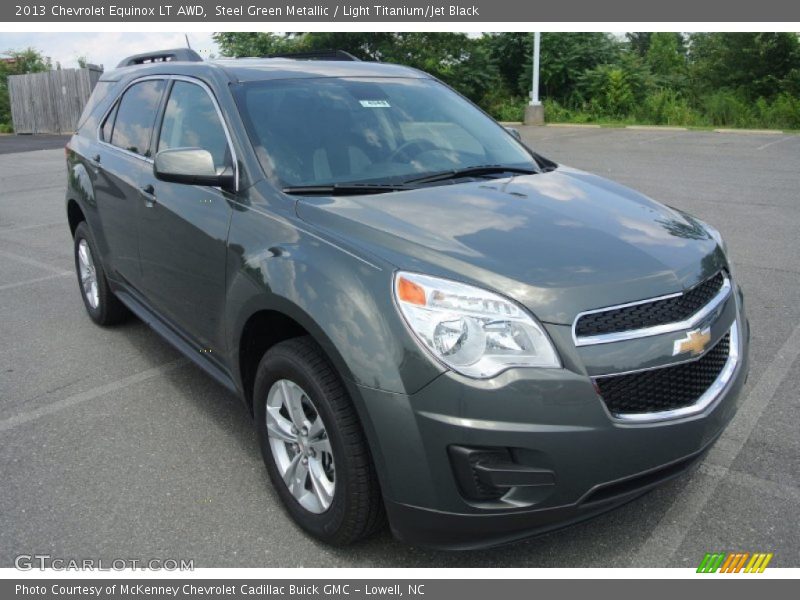 Steel Green Metallic / Light Titanium/Jet Black 2013 Chevrolet Equinox LT AWD