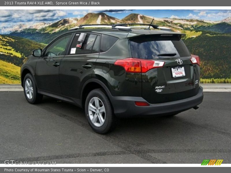 Spruce Green Mica / Black 2013 Toyota RAV4 XLE AWD