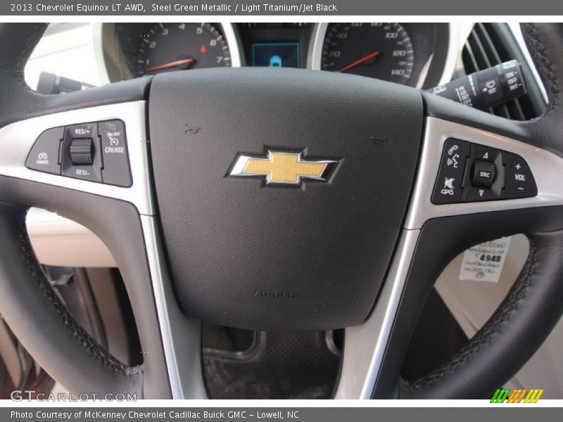 Steel Green Metallic / Light Titanium/Jet Black 2013 Chevrolet Equinox LT AWD