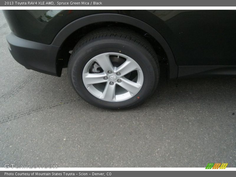 Spruce Green Mica / Black 2013 Toyota RAV4 XLE AWD