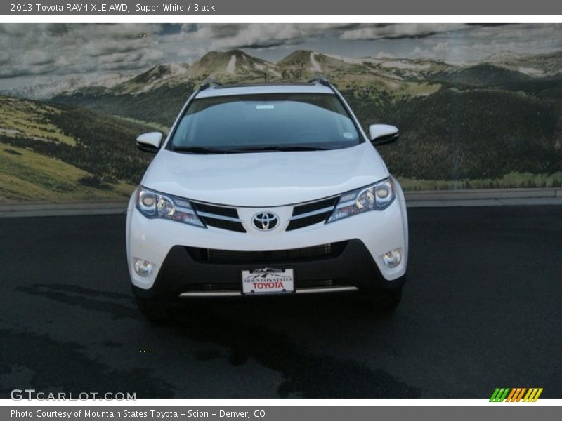 Super White / Black 2013 Toyota RAV4 XLE AWD