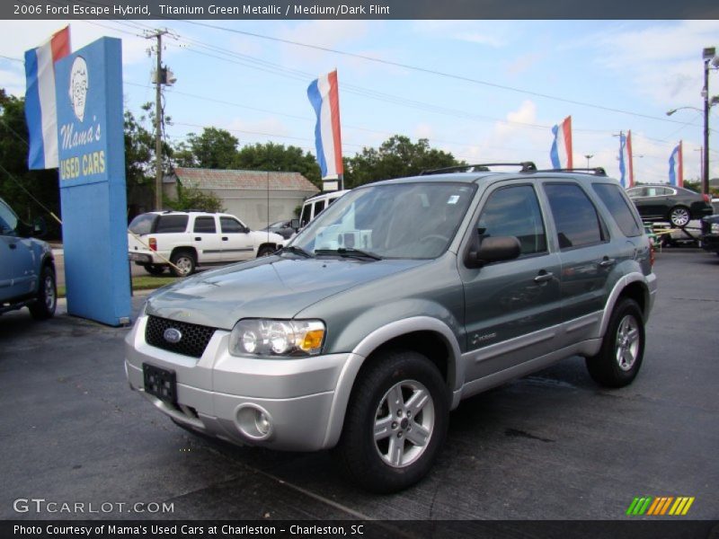 Titanium Green Metallic / Medium/Dark Flint 2006 Ford Escape Hybrid
