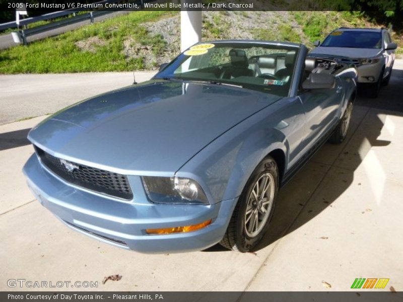 Windveil Blue Metallic / Dark Charcoal 2005 Ford Mustang V6 Premium Convertible