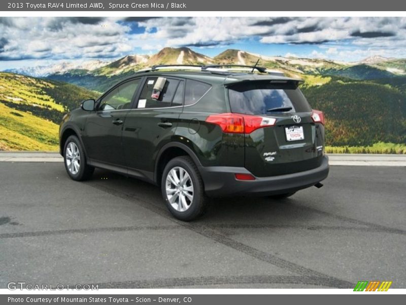 Spruce Green Mica / Black 2013 Toyota RAV4 Limited AWD