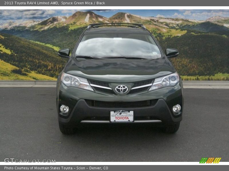 Spruce Green Mica / Black 2013 Toyota RAV4 Limited AWD