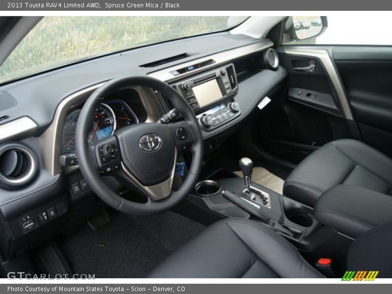 Spruce Green Mica / Black 2013 Toyota RAV4 Limited AWD