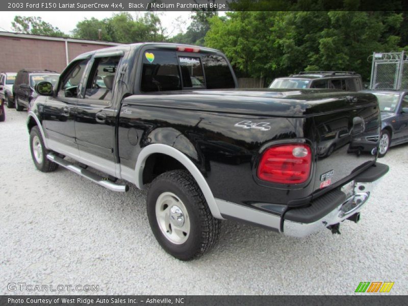 Black / Medium Parchment Beige 2003 Ford F150 Lariat SuperCrew 4x4