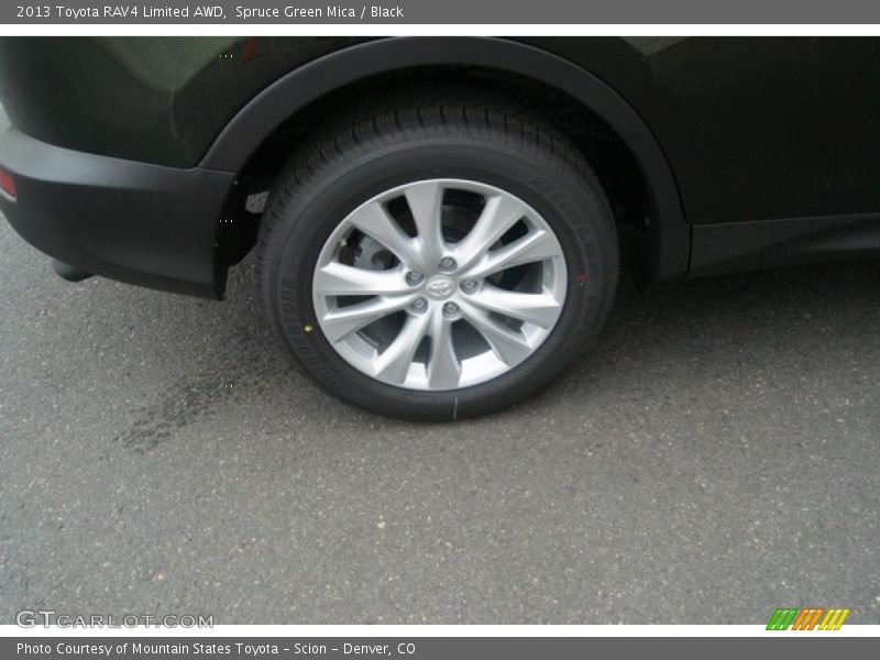 Spruce Green Mica / Black 2013 Toyota RAV4 Limited AWD