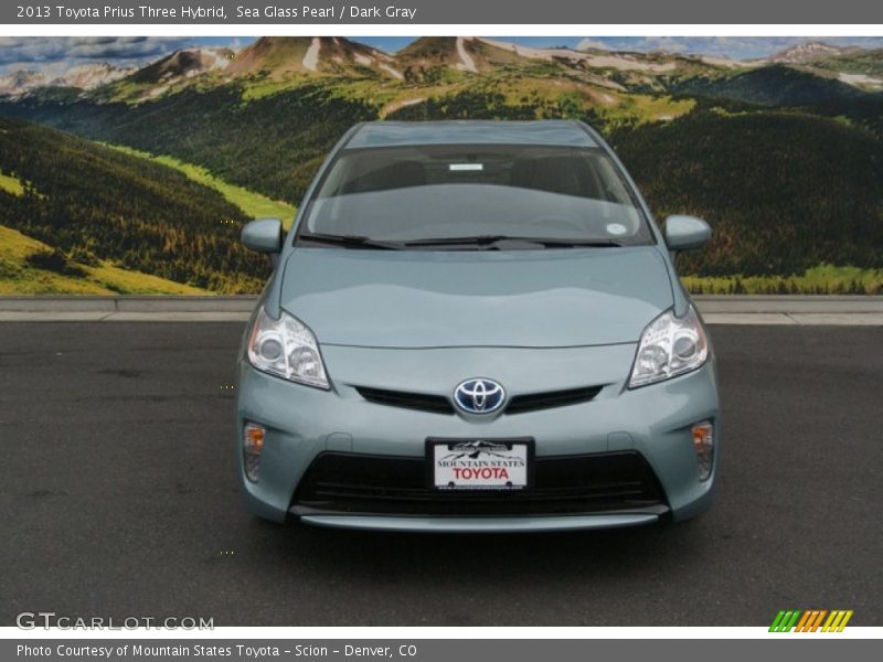 Sea Glass Pearl / Dark Gray 2013 Toyota Prius Three Hybrid