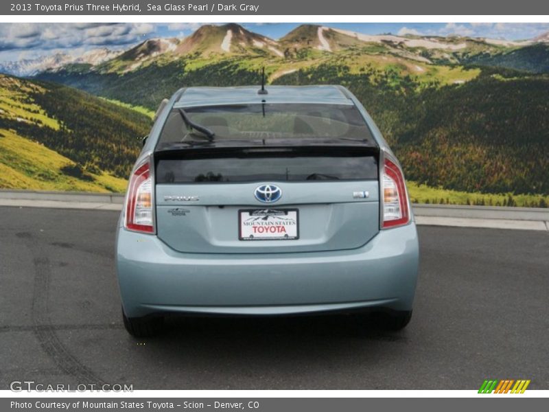 Sea Glass Pearl / Dark Gray 2013 Toyota Prius Three Hybrid
