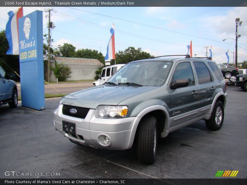 Titanium Green Metallic / Medium/Dark Flint 2006 Ford Escape Hybrid