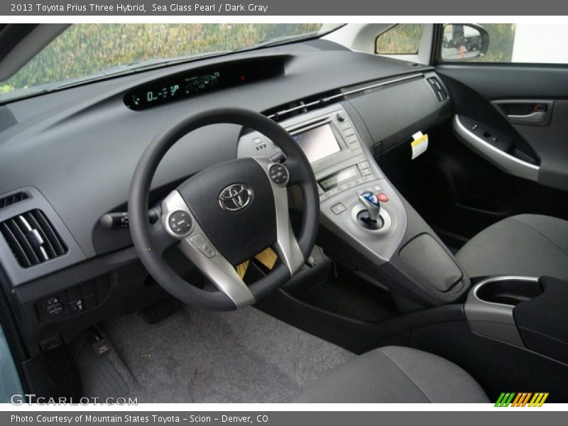 Sea Glass Pearl / Dark Gray 2013 Toyota Prius Three Hybrid