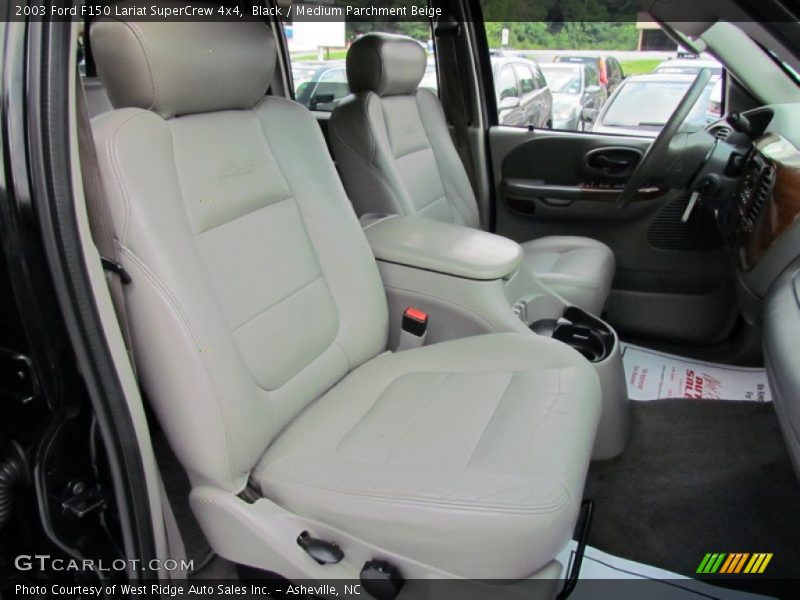 Black / Medium Parchment Beige 2003 Ford F150 Lariat SuperCrew 4x4